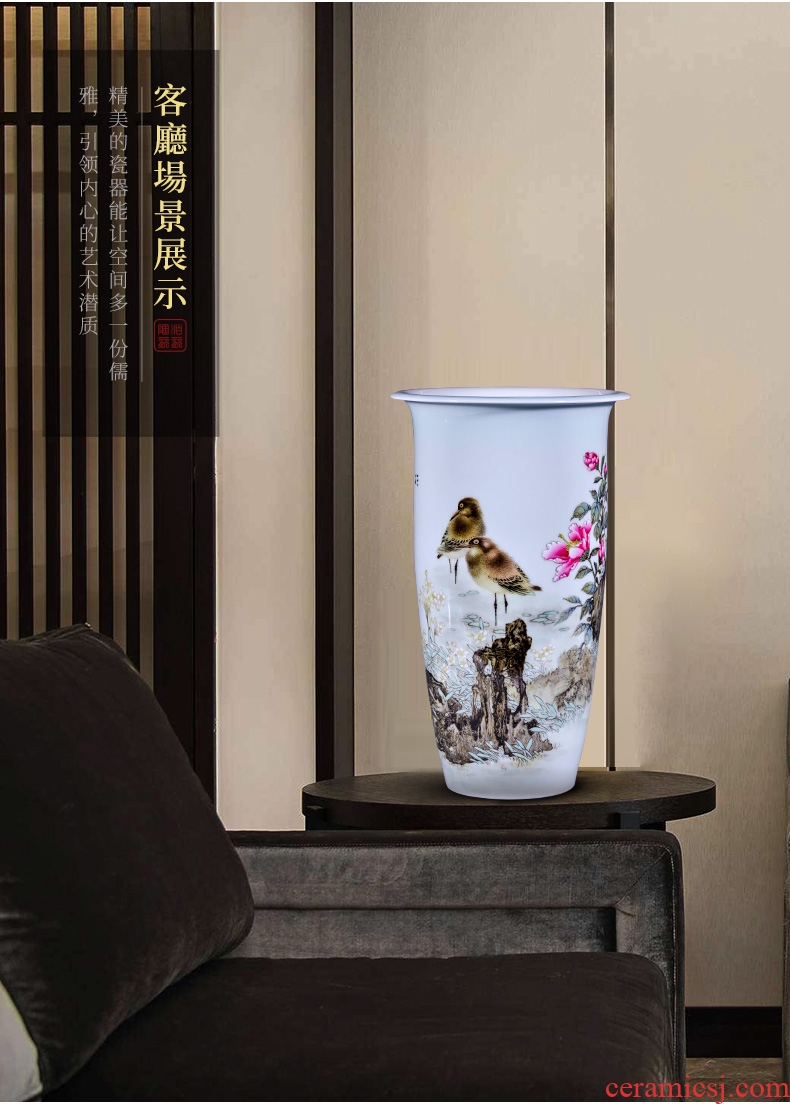 Jingdezhen ceramic all hand - made flower vase decoration decorate the sitting room of Chinese style household study collection flower arranging furnishing articles
