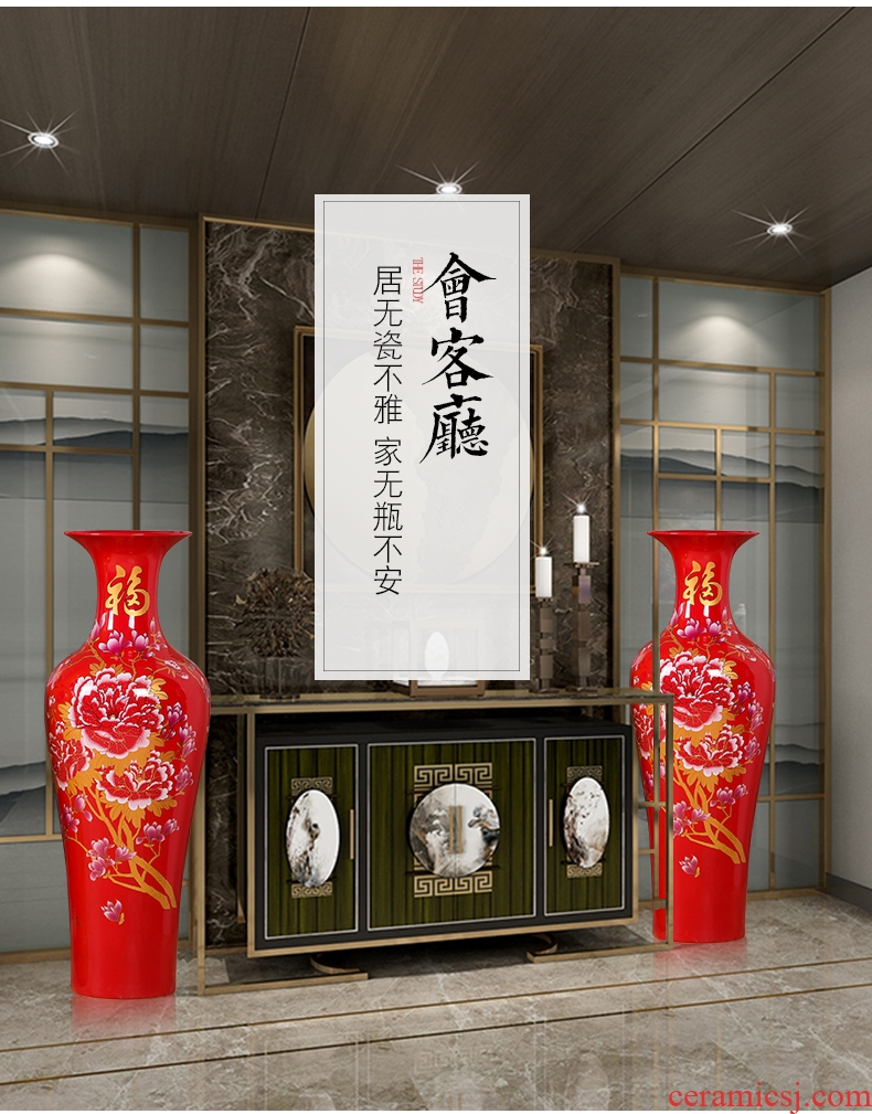Jingdezhen ceramics of large vases, flower arranging Jane European I and contracted sitting room adornment handicraft furnishing articles - 592210914326