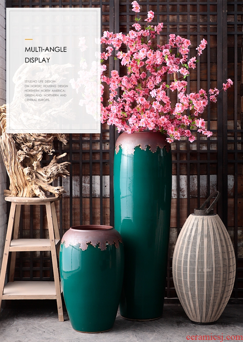 Jingdezhen ceramics vase landing large new Chinese style household gift flower arrangement sitting room adornment TV ark, furnishing articles - 595956484538