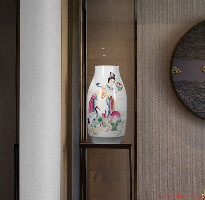 Chinese style restoring ancient ways of large vases, ceramic furnishing articles pottery sitting room hotel decoration flower arranging dried flowers thick ceramic bottle - 598477577785