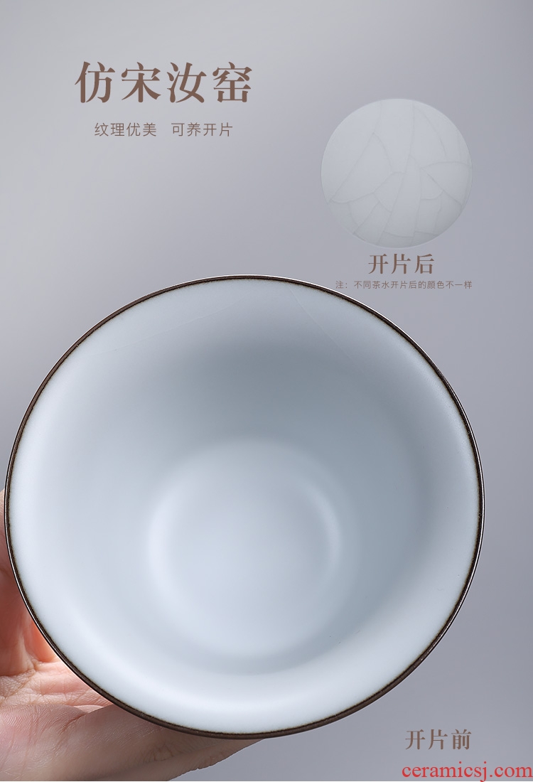 Tang Xian hand-painted tureen tea bowl is a single tea bowl three kunfu tea tureen ceramic tea set tureen cups