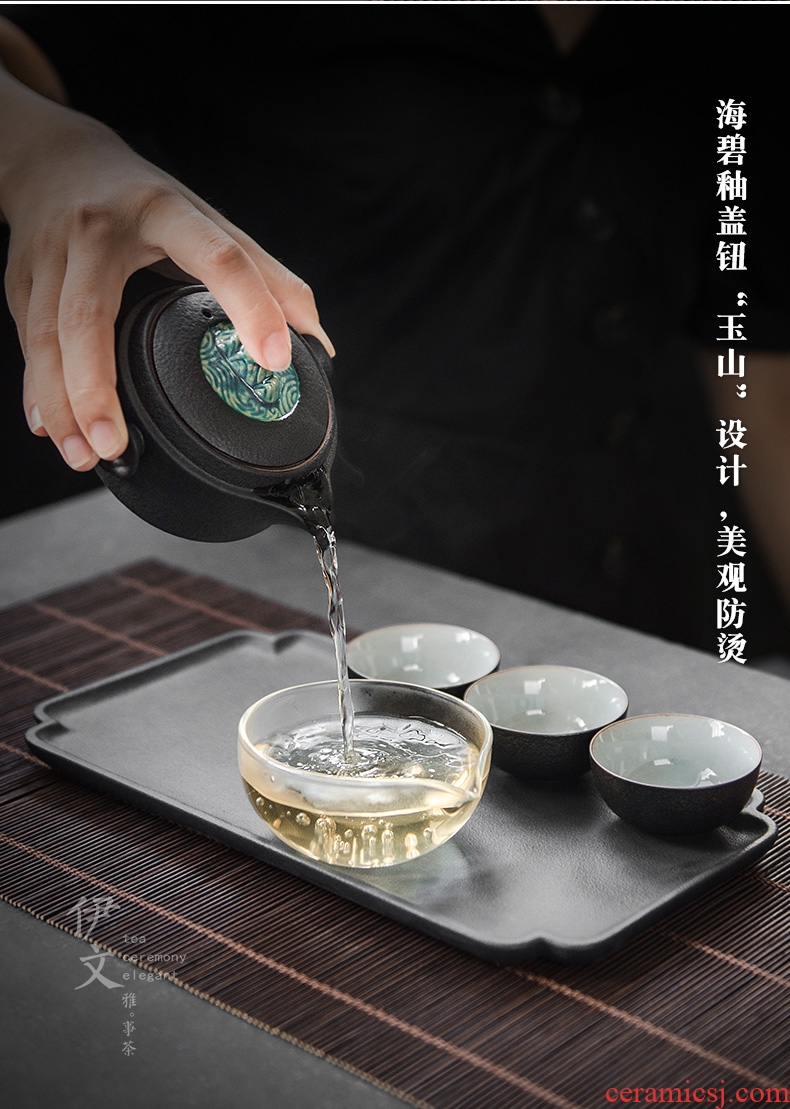 Even travel ceramic tea set crack simple tea cup is suing kung fu tea set office gift boxes