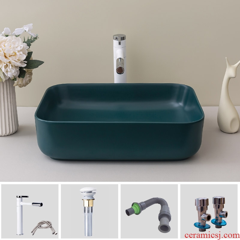 The stage basin balcony lavatory Nordic contracted household ceramic toilet lavabo basin marca green dragon