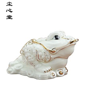 Dust heart new ceramic maxim inlaying toads furnishing articles household act the role ofing is tasted golden cicada tree toad opening gifts wind
