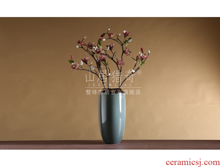 Light DEVY European - style key-2 luxury dried flowers large ceramic vase furnishing articles American television wine sitting room porch decoration flower arrangement - 540017373358