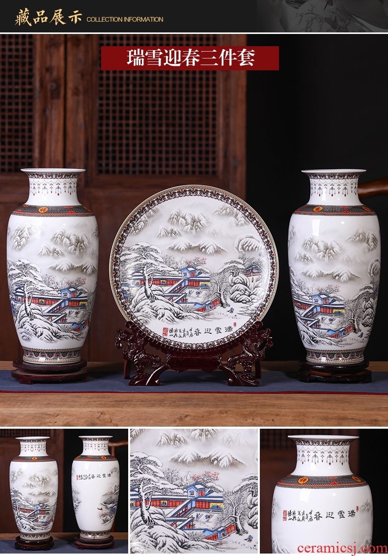 Jingdezhen ceramics eight square bottle of large antique imitation qianlong vase Chinese style classical sitting room adornment is placed - 603397932872
