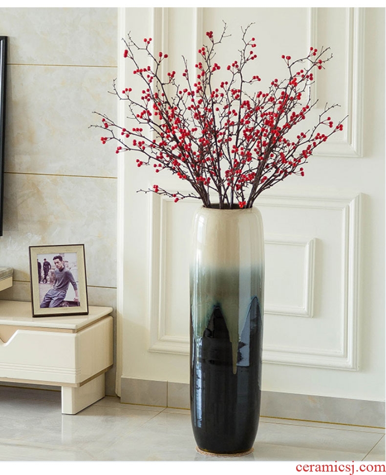 Large ceramic vase light key-2 luxury ground hotel villa living room the dried flower arranging furnishing articles retro nostalgia pottery decoration - 585969015472