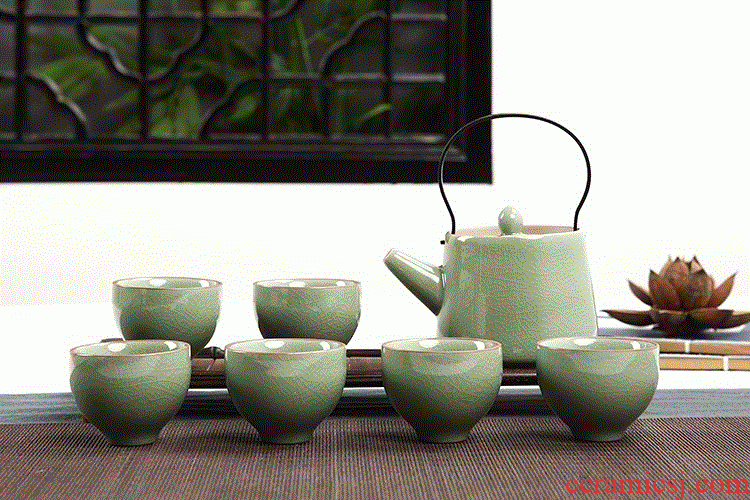 Contracted household of Chinese style kung fu tea cup tea set a set of ceramic tea set with the teapot