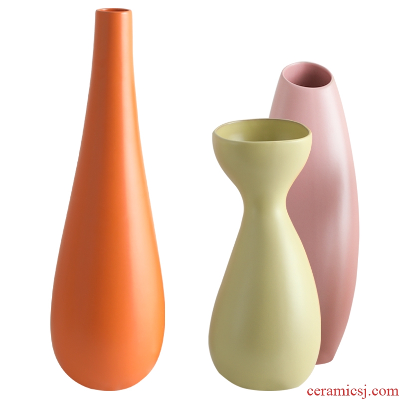 The Nordic idea ceramic vase furnishing articles morandi color art flower arranging example room sitting room desktop household ornaments