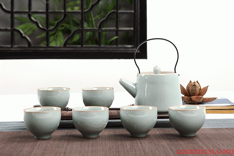 Contracted household of Chinese style kung fu tea cup tea set a set of ceramic tea set with the teapot