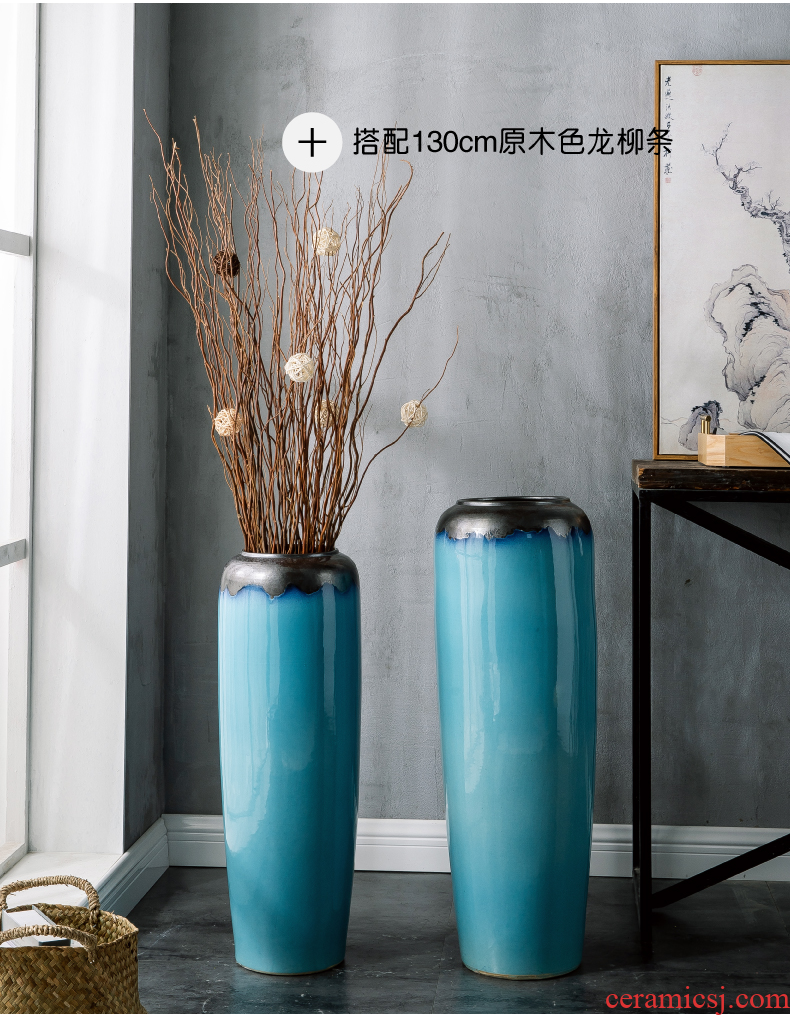 Jingdezhen ceramics of large vases, hand - made of blue and white porcelain hotel opening gifts sitting room adornment is placed - 596156612049