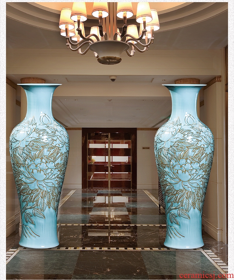 Ceramic vases, flower arrangement sitting room place I and contracted to restore ancient ways the dried ou landing big flowerpot jingdezhen porcelain - 599676994614