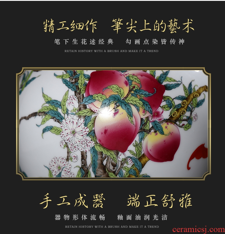 Imitation of classical jingdezhen ceramics celadon art big vase retro ears dry flower vase creative furnishing articles - 601690549167