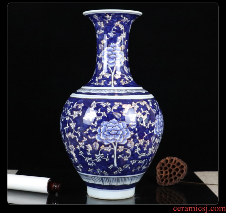 Chinese style restoring ancient ways is coarse ceramic club hotel furnishing articles sitting room window flower arrangement of large vase yulan flower POTS - 602884079906