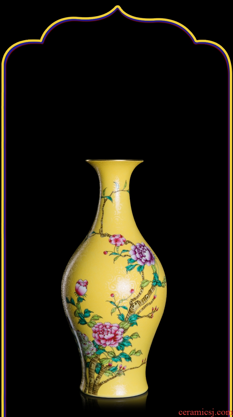 Jingdezhen ceramic floor large vases, crystal glaze sitting room adornment hotel opening of new Chinese style household furnishing articles - 571725866871