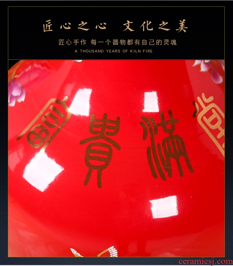 Jingdezhen ceramics beaming white vase vogue to live in high - grade gold straw handicraft furnishing articles - 592210914326
