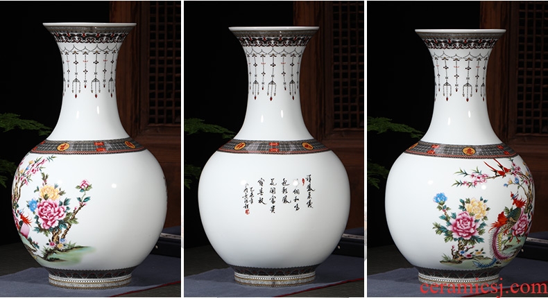 Jingdezhen ceramics of large vase furnishing articles sitting room hotel large new Chinese style household adornment TV ark - 596819659608