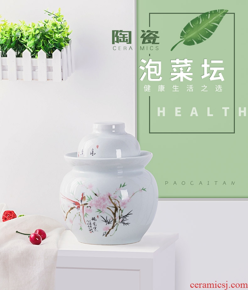 Pickle jar earthenware household thickening pickle jar sealing ceramic pickled small altar sichuan pickle jar salted duck eggs
