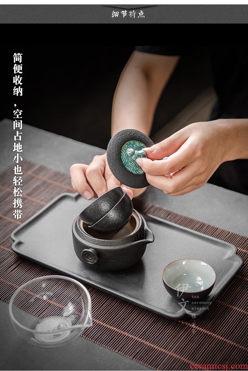 Even travel ceramic tea set crack simple tea cup is suing kung fu tea set office gift boxes