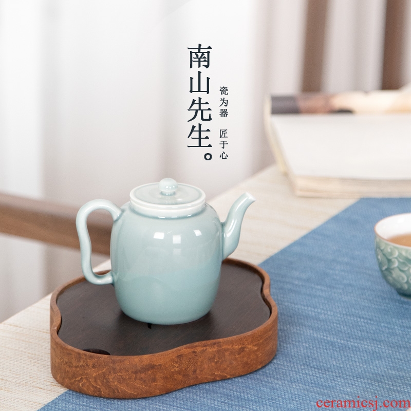 Mr Nan shan first green ceramic teapot single pot of large capacity belt filter domestic Japanese teapot suit