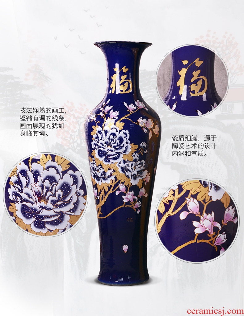 Jingdezhen ceramics red bottle gourd vases large new living room TV cabinet decoration of Chinese style household furnishing articles - 600875757881