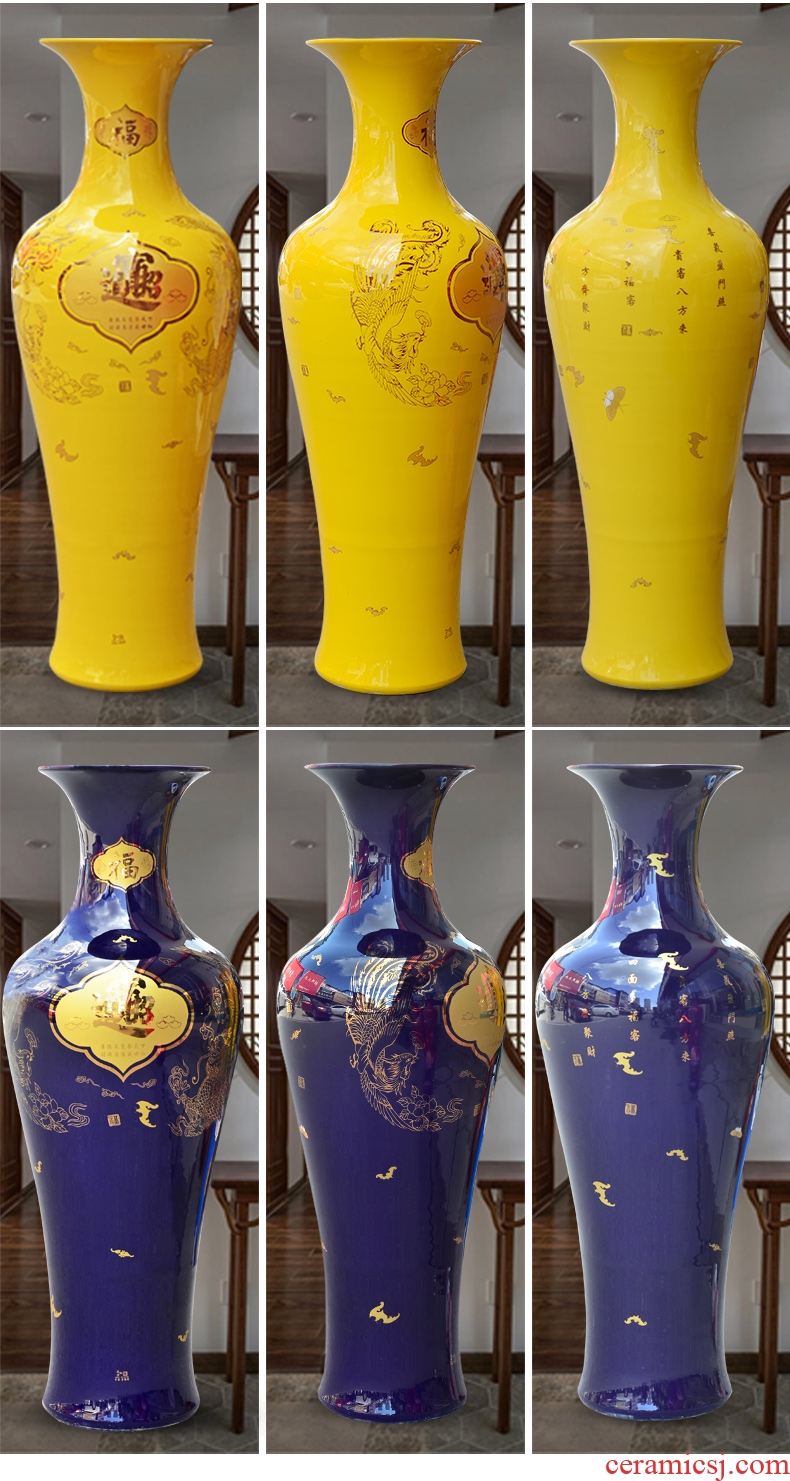 Jingdezhen ceramics big blue and white porcelain vase splendid sunvo hotel decoration sitting room place large landing - 595410387387