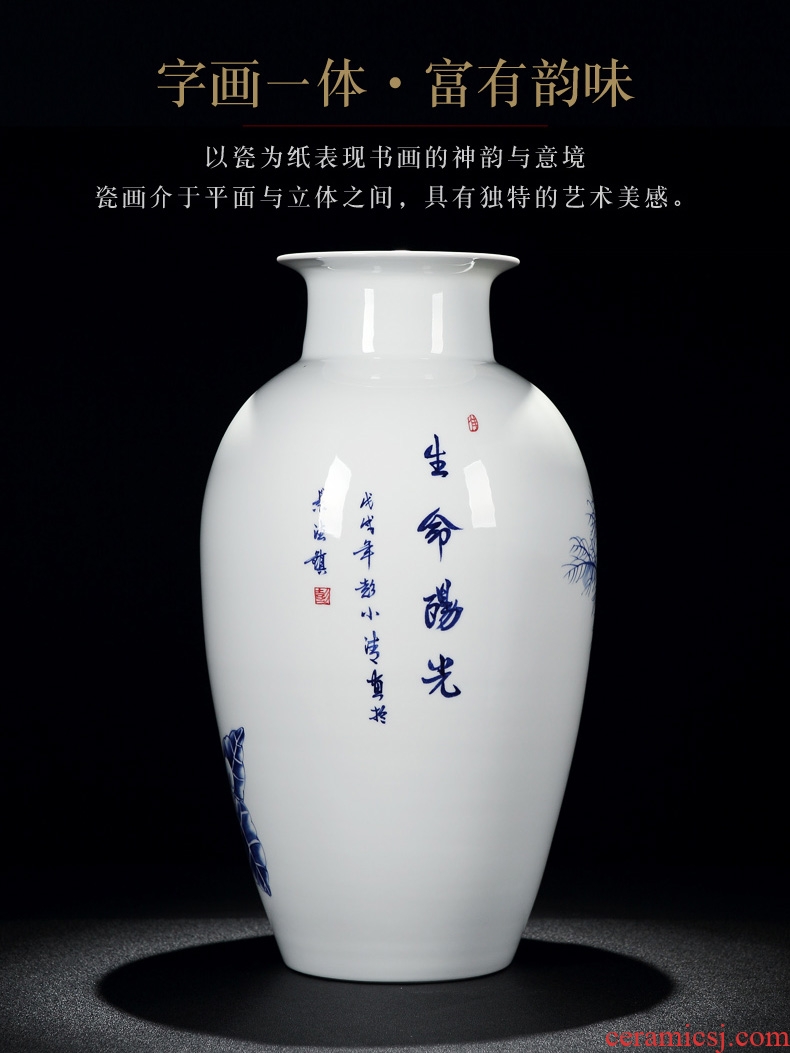 Jingdezhen ceramics vase of large hotel version into Chinese flower arranging sitting room adornment is placed - 583285475825