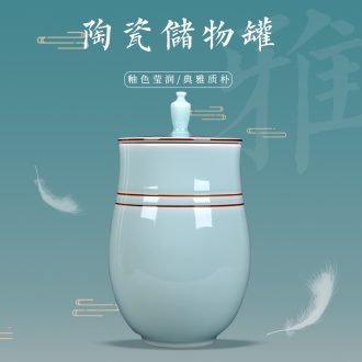 Caddy fixings ceramic large half jins to storage tanks receive a pot of pu 'er tea, green tea POTS moistureproof household