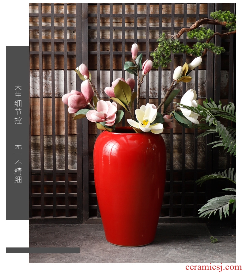 Hand-painted riches and honour auspicious peony of large blue and white porcelain vase of jingdezhen ceramics sitting room adornment big furnishing articles - 559729067698