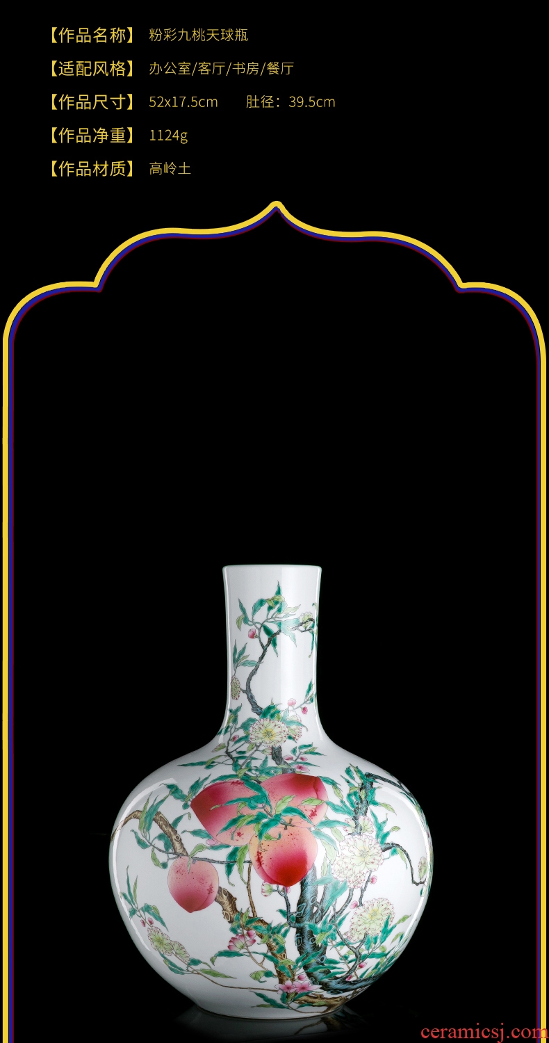 Better sealed up with archaize sitting room of new Chinese style ceramic furnishing articles large sitting room jingdezhen porcelain of goddess of mercy bottle vase household - 569878494453