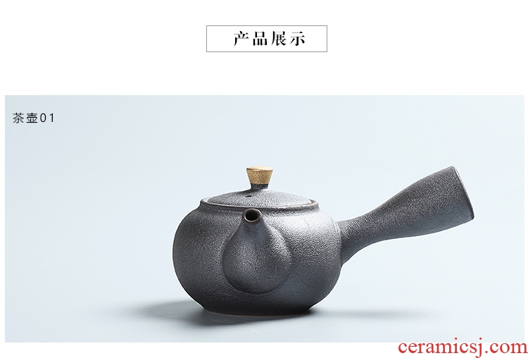 Side as the of your up kung fu tea set ceramic teapot single pot of ebony handle Side filtration pot of the pot of single pot