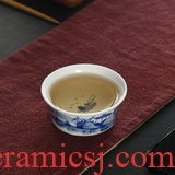 Hand - made porcelain cups sample tea cup ceramic tea set Chinese personal cup single cup tea cup master cup by Hand