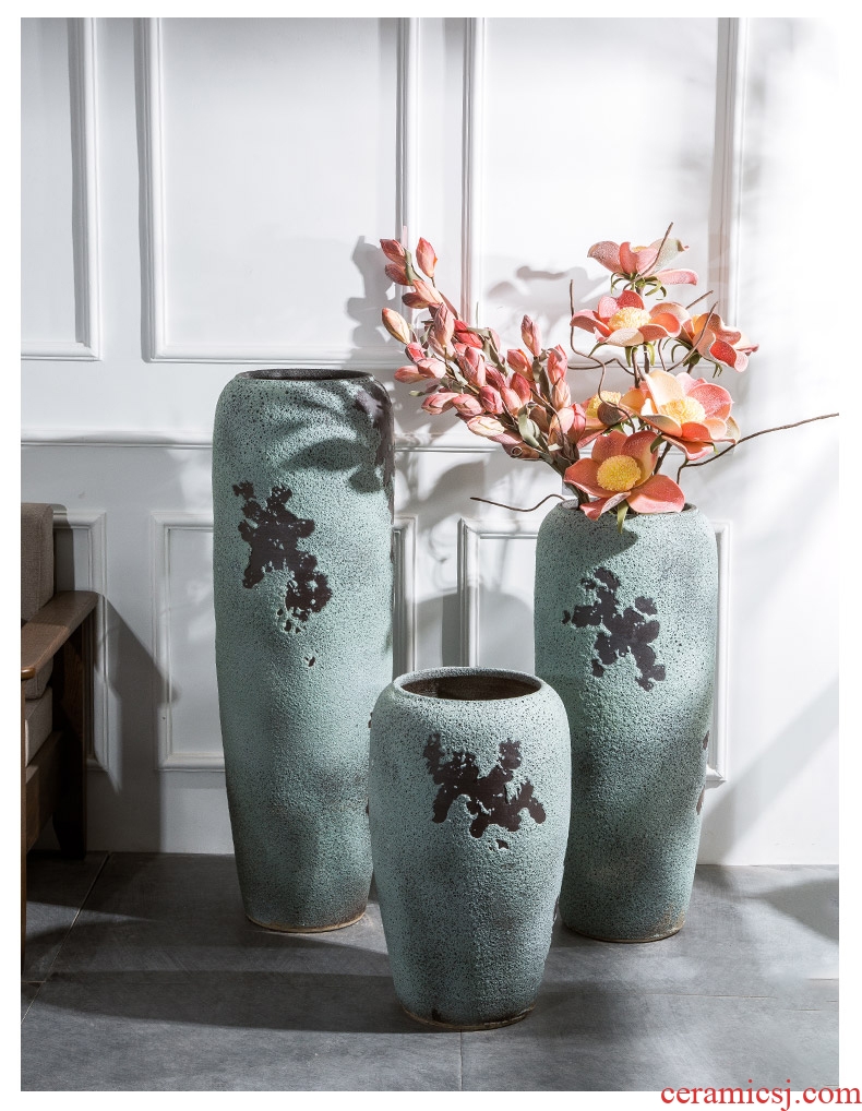 Jingdezhen ceramics hand - made pastel phoenix peony vase of large home sitting room hotel adornment furnishing articles - 594245104185