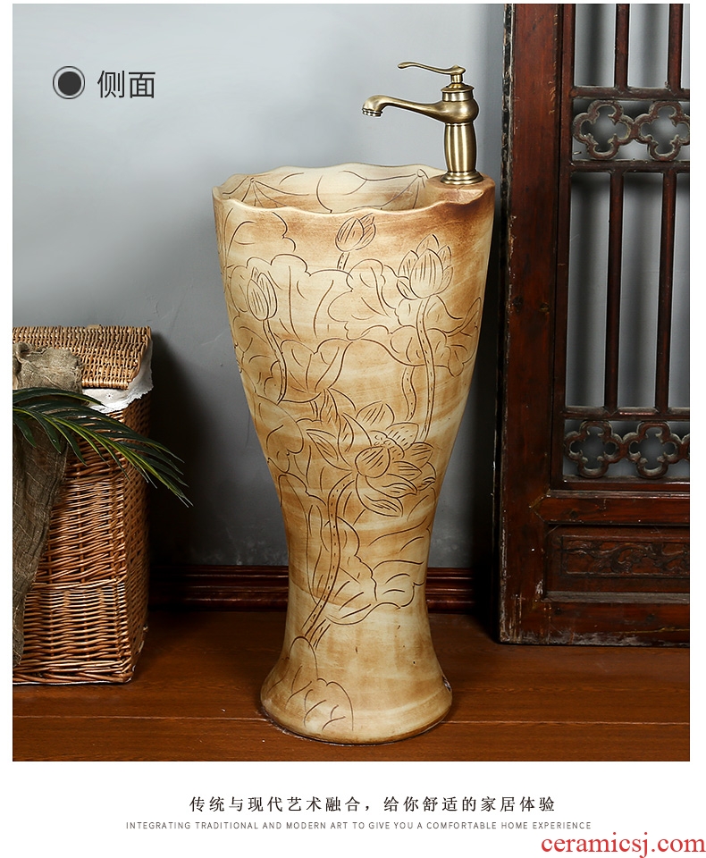 Carving the console home pillar basin sinks one is suing garden ceramic lavabo archaize is suing the balcony