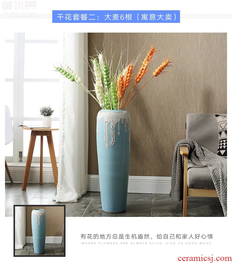 Jingdezhen ceramic hotel villa garden of large vases, the sitting room porch up flower flower adornment furnishing articles - 598117661249