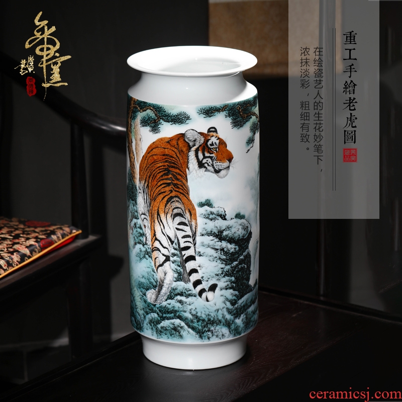 Famous hand-painted pastel ideals vase of jingdezhen ceramics household flower arrangement sitting room TV ark furnishing articles
