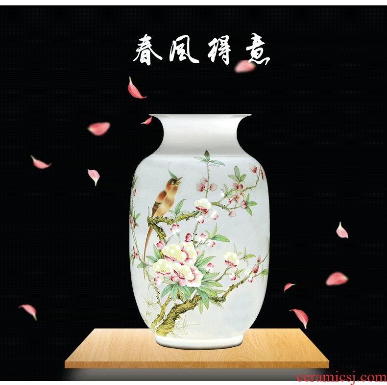 Jingdezhen ceramics hand - made vases, new Chinese style household decorations rich ancient frame sitting room place craft vase