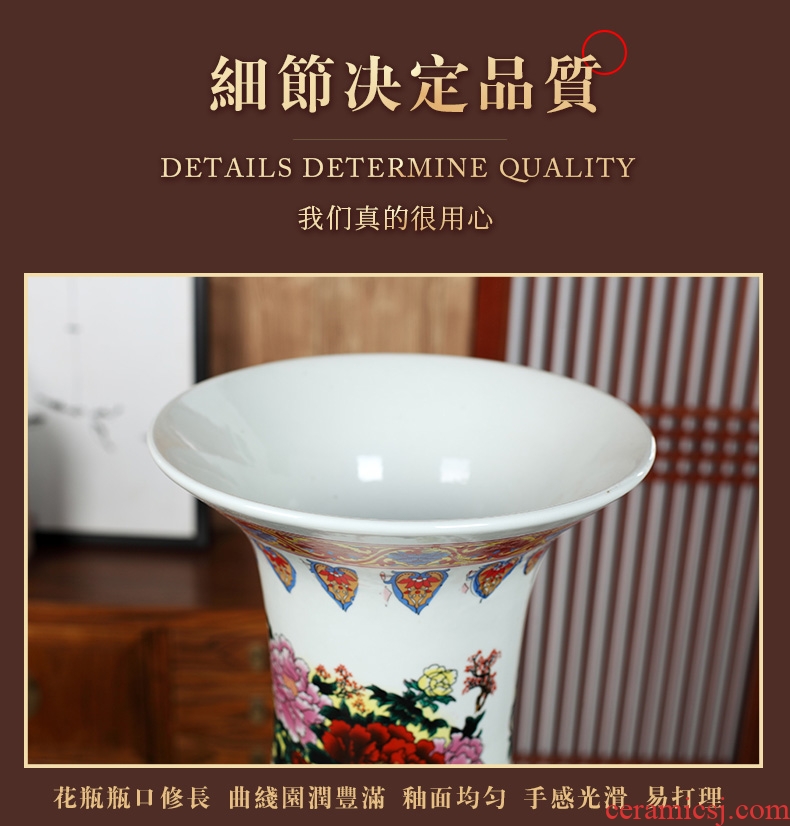 Jingdezhen ceramic of large blue and white porcelain vase, flower arrangement of Chinese style living room office decoration furnishing articles hotel - 584994406542