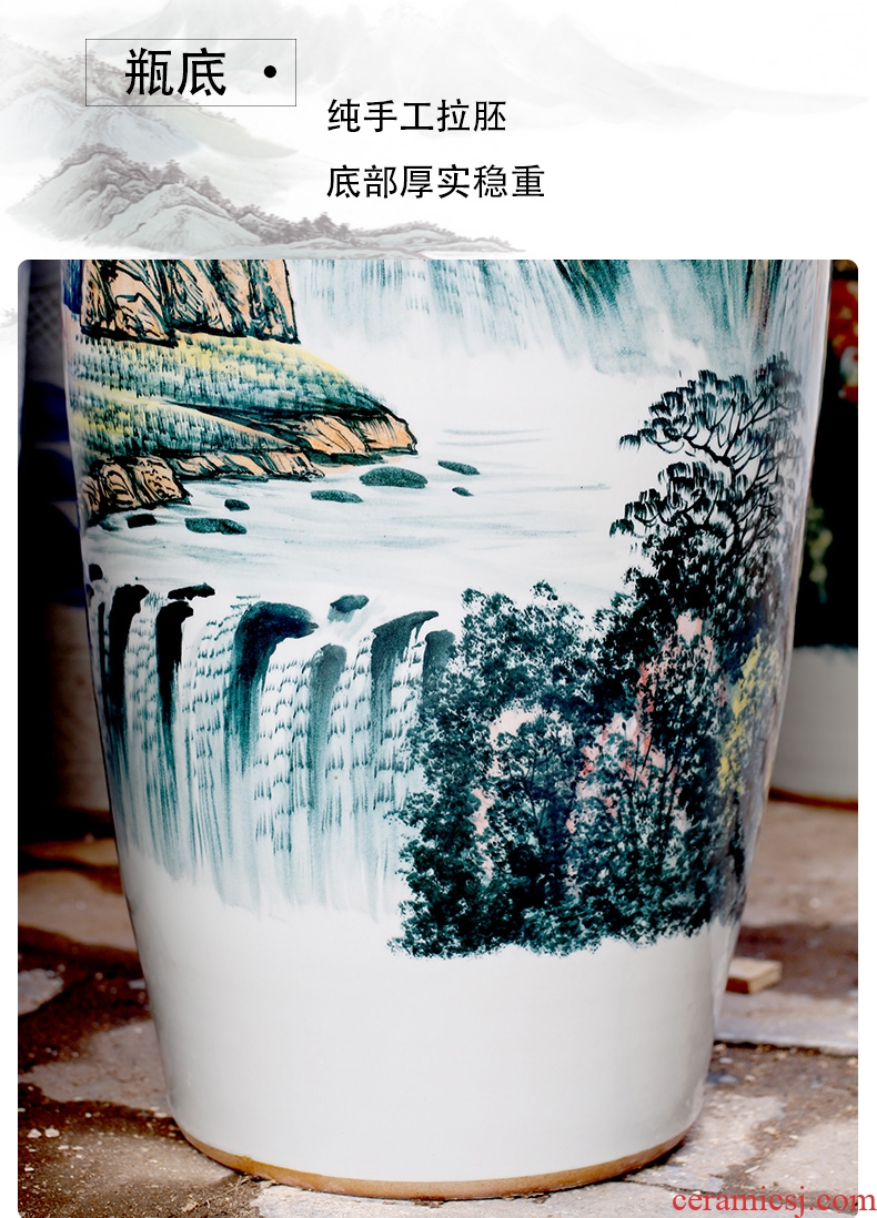 Light DEVY modern key-2 luxury jingdezhen ceramic vase hydroponic furnishing articles new Chinese flower arrangement sitting room hand big vase - 586427635630