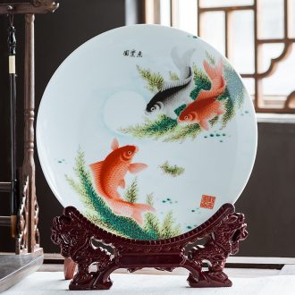 Jingdezhen ceramics furnishing articles act the role ofing is tasted household decoration of Chinese style decoration plate sitting room porch ark, TV ark