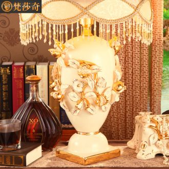 Luxury european-style ceramic lamps chandeliers married marriage room desk lamp sitting room lamps and lanterns of bedroom the head of a bed restoring ancient ways furnishing articles