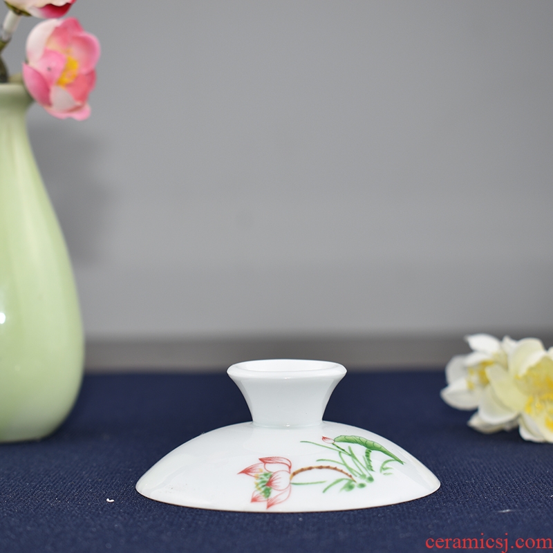 St kiln ceramic workshop single lid tureen tea cup bowl is blue and white porcelain tea set tea cover with zero cover three white porcelain bowl