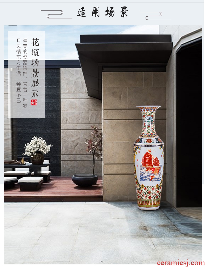 Modern Chinese jingdezhen ceramics vase landing hotel club large handicraft sitting room that occupy the home furnishing articles - 598256461280