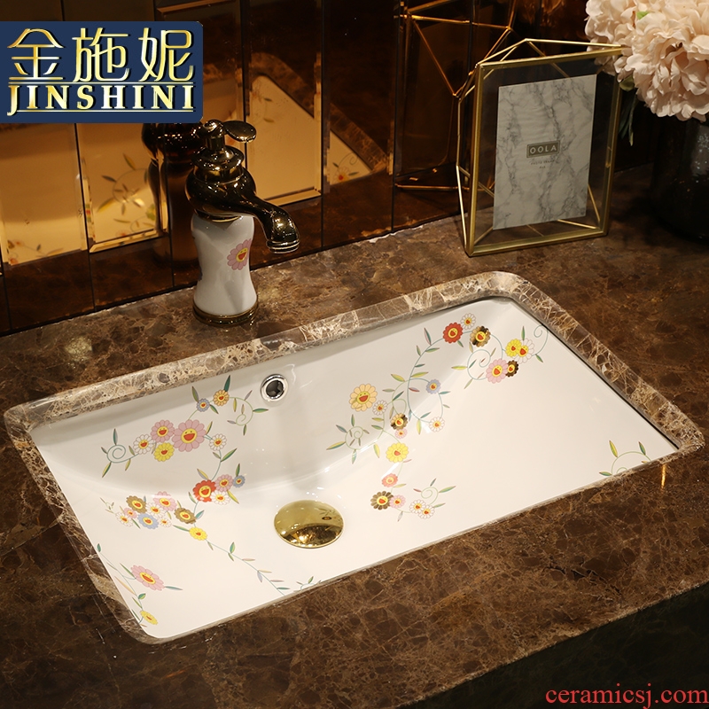 Ceramic undercounter embedded the sink basin oval household undercounter lavatory toilet wash basin