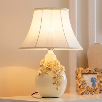 Desk lamp of bedroom sweet American creative European rural I American home sitting room room bedstand ceramic lamp