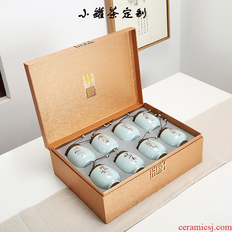 High - grade small pot of tea gift box packing box your up ceramic POTS of tea caddy fixings gift boxes aneroid universal custom