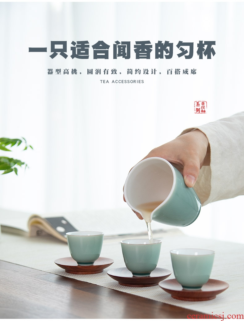 Mr Nan shan first castle peak and fair keller cup half manual tea tea tea sea points exchanger with the ceramics parts of household