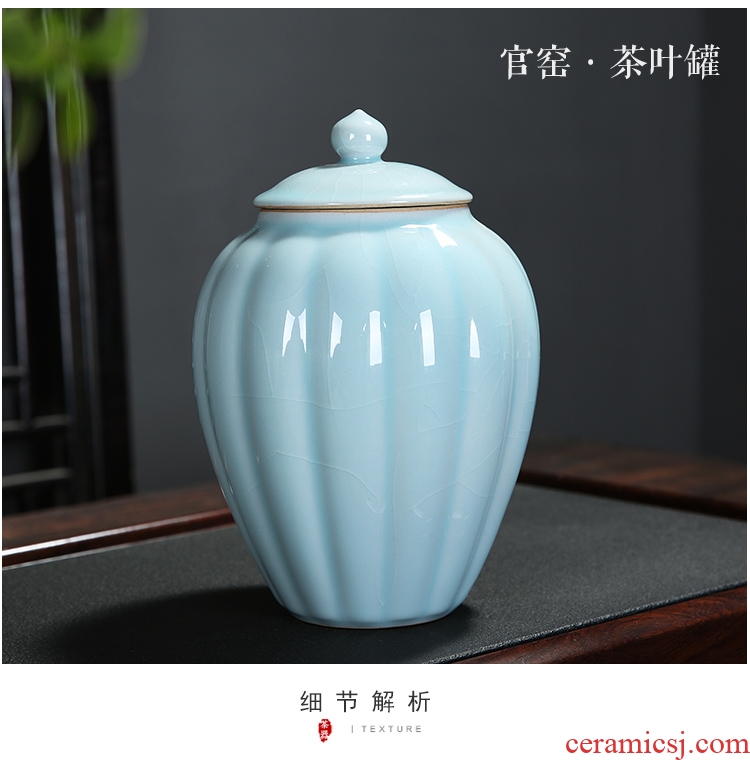 Auspicious margin of five ancient jun porcelain tea pot size 1 catty box sealing pu - erh tea pot home decoration in the tea