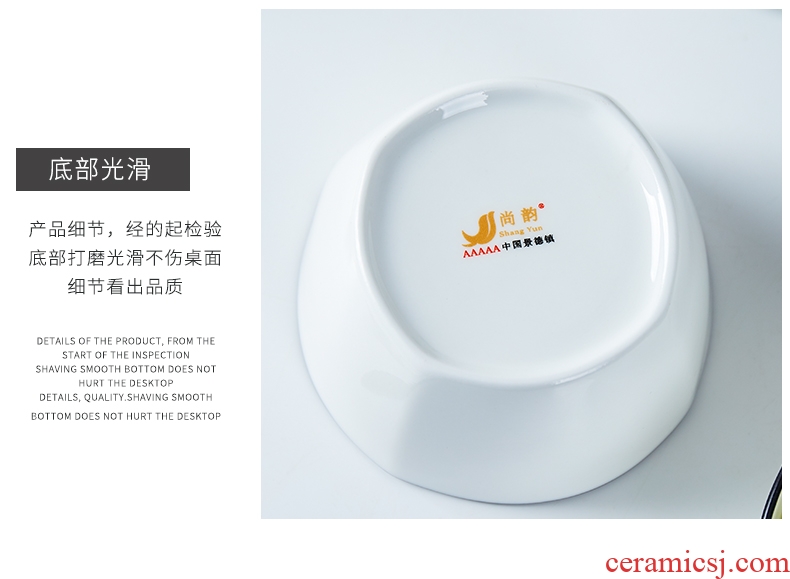 Ipads China square bowl of Japanese creative household ceramic bowl bowl of small bowl of rice bowl rainbow such as bowl bowl northern wind tableware