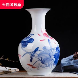 Jingdezhen ceramics hand - made color bucket vase wine porch home decoration sitting room TV ark, furnishing articles